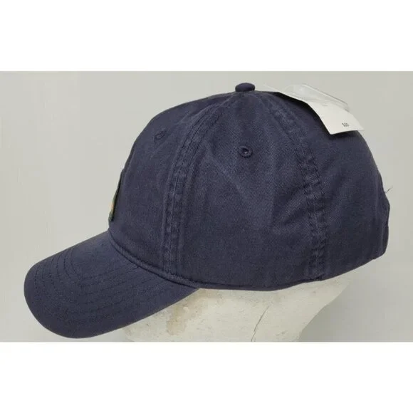 Campground Hat Men Navy Blue Summer Camping, Cotton Woven Embroidered Adjustable - Picture 4 of 5